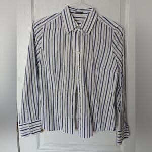 Vintage Ann Taylor size 8 striped button down shirt